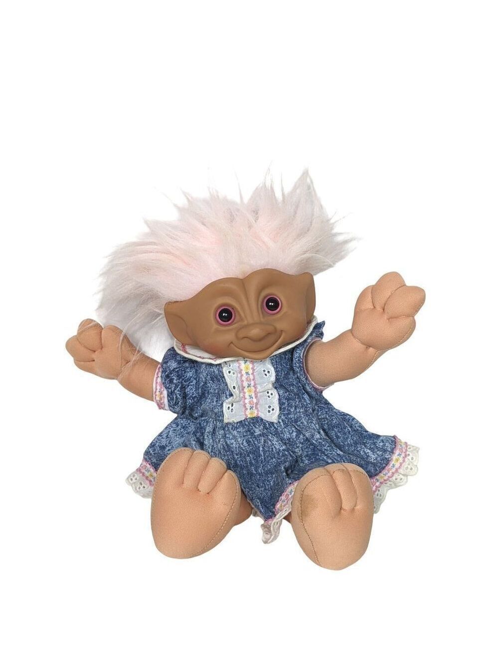 Ace Novelty Co 1991 Treasure Trolls Tots Doll 15 Inch Pink Hair